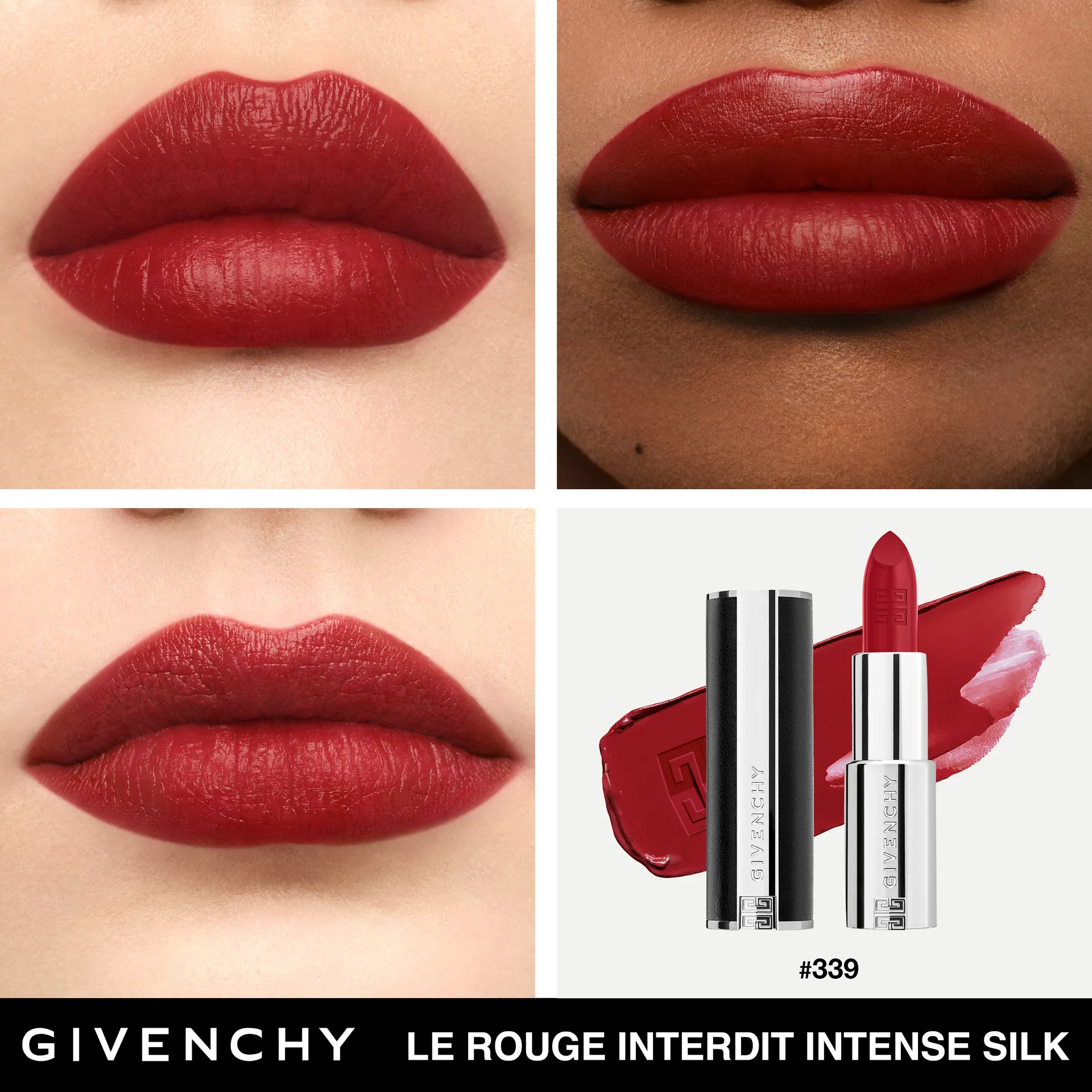 Le Rouge Interdit Intense Silk Сияющая полуматовая губная помада