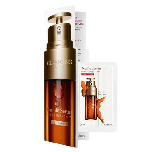 CLARINS ΠΠ°ΡΡΠ° Ρ ΡΡΠΌΠΏΠ»ΠΎΠΌ ΠΠΎΠΌΠΏΠ»Π΅ΠΊΡΠ½Π°Ρ ΠΎΠΌΠΎΠ»Π°ΠΆΠΈΠ²Π°ΡΡΠ°Ρ Π΄Π²ΠΎΠΉΠ½Π°Ρ ΡΡΠ²ΠΎΡΠΎΡΠΊΠ° c Π»Π΅Π³ΠΊΠΎΠΉ ΡΠ΅ΠΊΡΡΡΡΠΎΠΉ Double Serum Light Texture 0,9ΠΌΠ» CLARINS ΠΠ°ΡΡΠ° Ρ ΡΡΠΌΠΏΠ»ΠΎΠΌ ΠΠΎΠΌΠΏΠ»Π΅ΠΊΡΠ½Π°Ρ ΠΎΠΌΠΎΠ»Π°ΠΆΠΈΠ²Π°ΡΡΠ°Ρ Π΄Π²ΠΎΠΉΠ½Π°Ρ ΡΡΠ²ΠΎΡΠΎΡΠΊΠ° c Π»Π΅Π³ΠΊΠΎΠΉ ΡΠ΅ΠΊΡΡΡΡΠΎΠΉ Double Serum Light Texture 0,9ΠΌΠ»