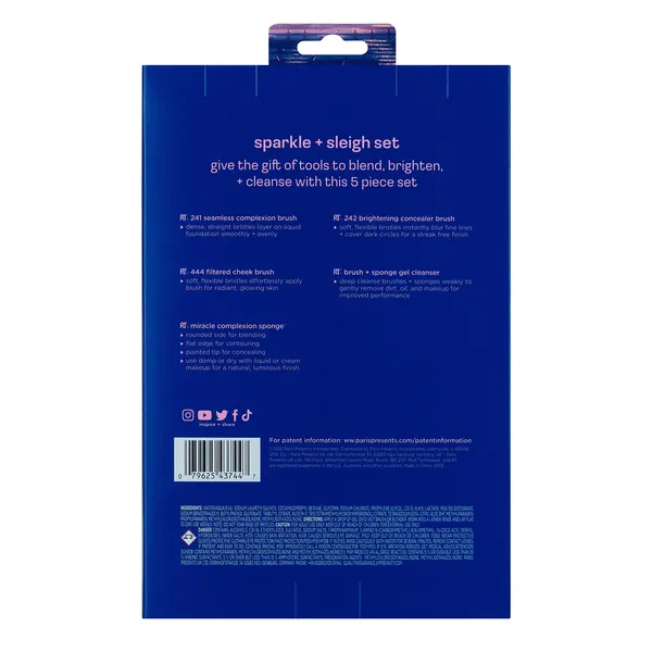 Sparkle + Sleigh Set Набор кистей и спонж для макияжа