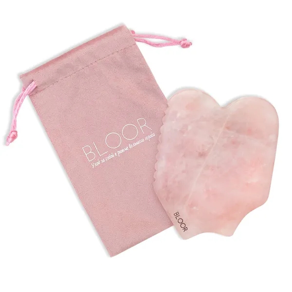 Скребок гуаша Скульптор из цельного розового кварца