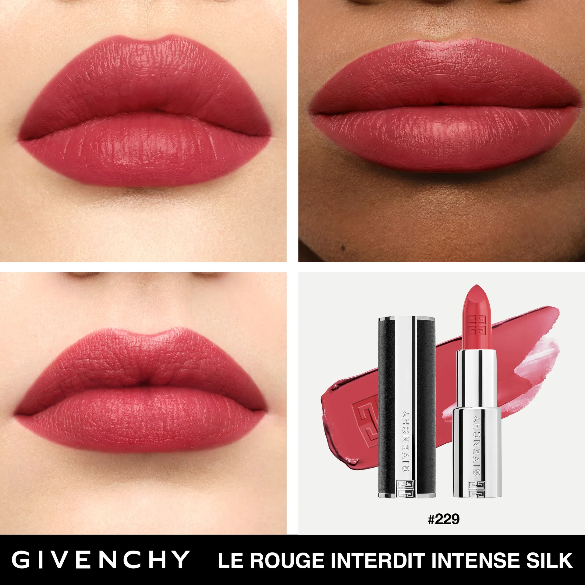 Le Rouge Interdit Intense Silk Сияющая полуматовая губная помада