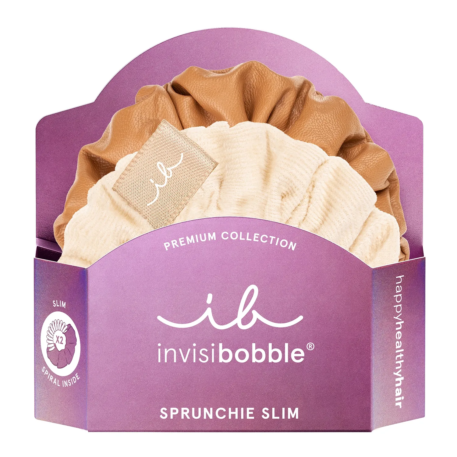Sprunchie Slim Premium Crème de Caramel Резинка-браслет для волос