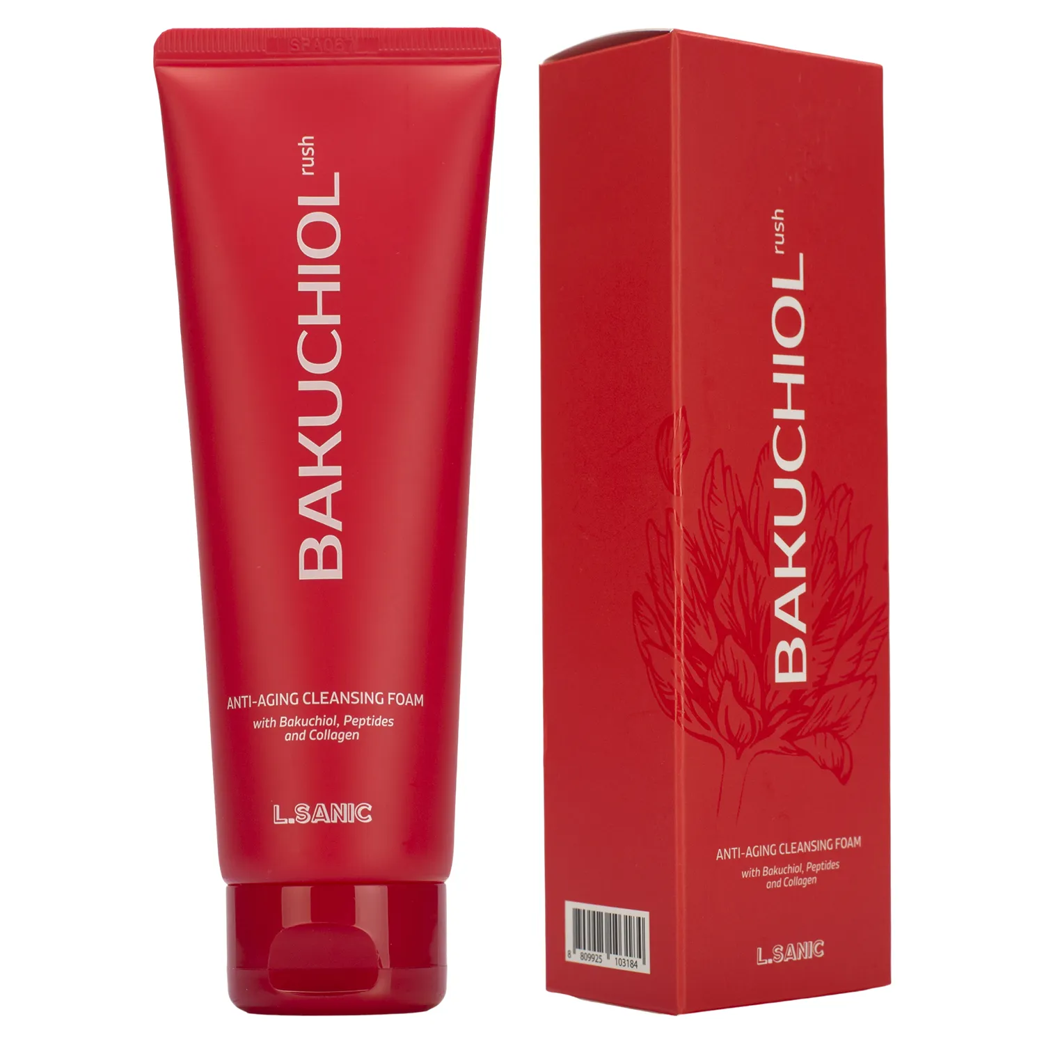 Антивозрастная омолаживающая и очищающая пенка для умывания лица с бакучиолом и витаминным комплексом