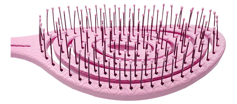 Detangling bio hair brush Light pink Подвижная био-расческа для волос светло-розовая