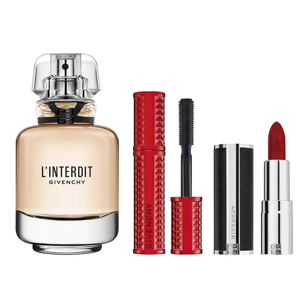 L'interdit & Volume Disturbia & Le Rouge Interdit Intense Silk Женский подарочный набор