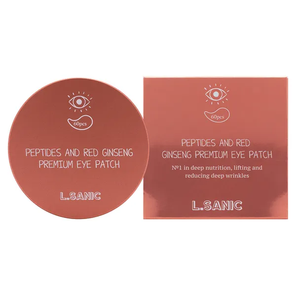 Peptides and red ginseng premium eye patch Гидрогелевые патчи для области вокруг глаз с пептидами и экстрактом красного женьшеня
