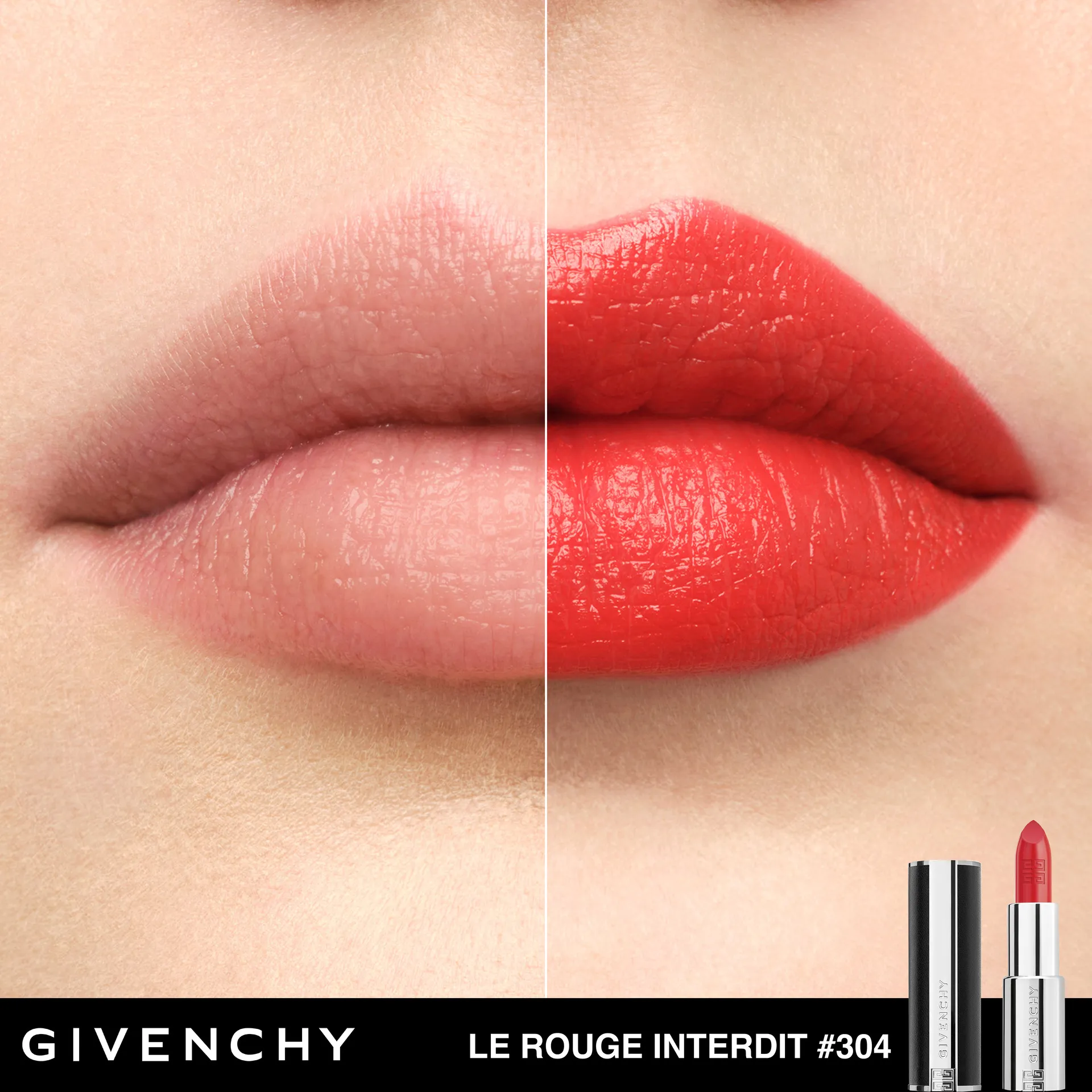 Le Rouge Interdit Intense Silk Сияющая полуматовая губная помада