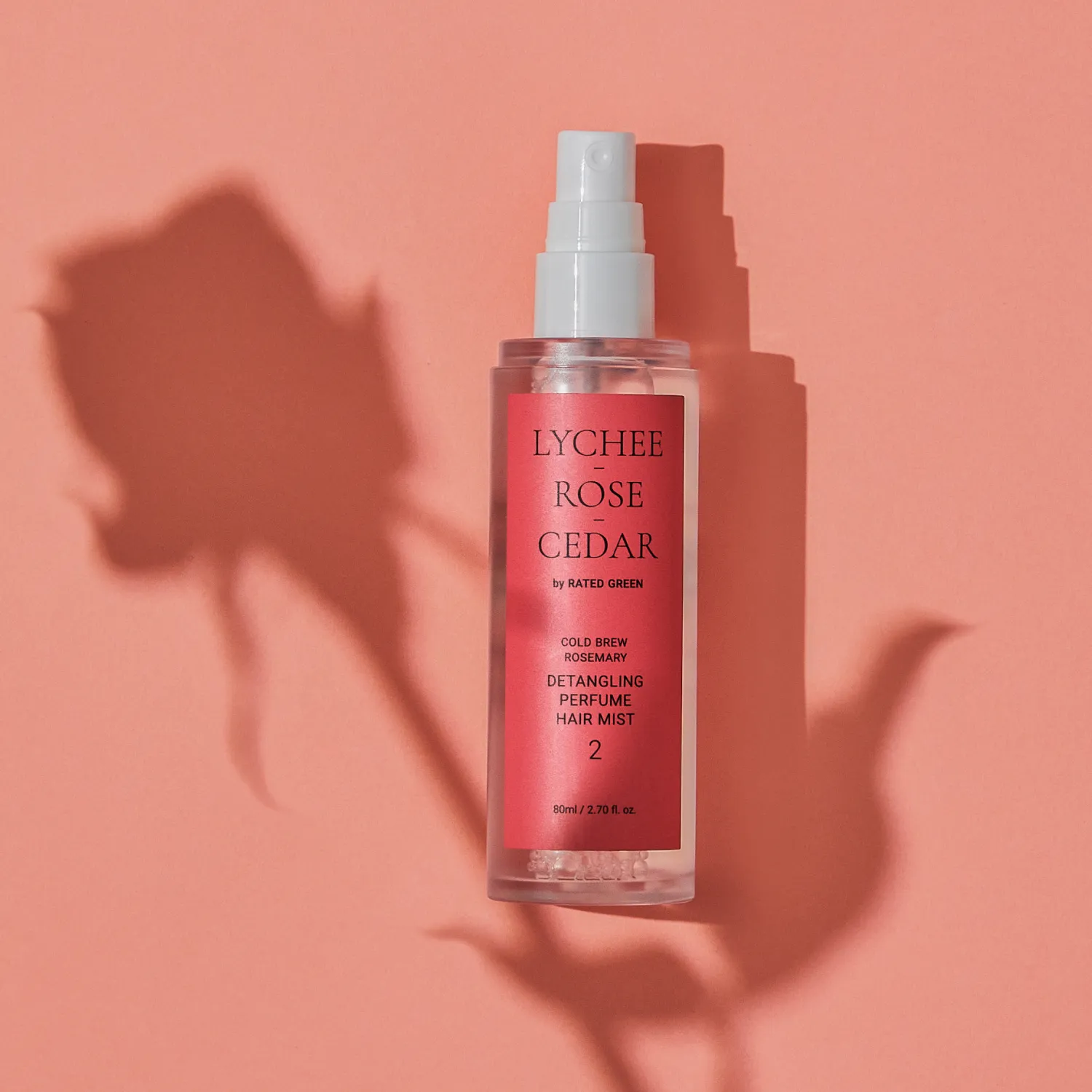 Разглаживающий парфюмированный спрей для волос Личи, роза, кедр