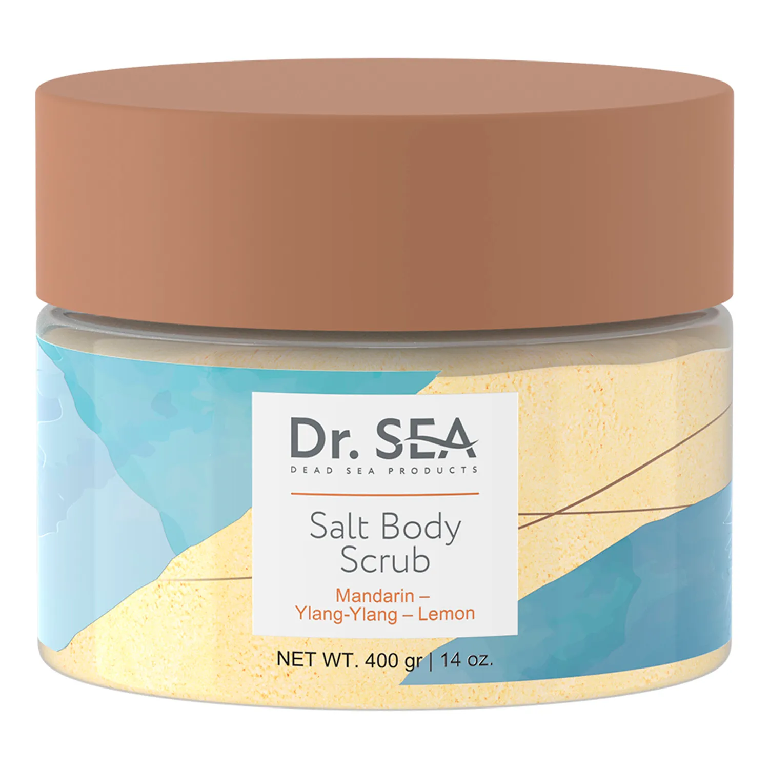 Солевой скраб для тела мандарин-иланг-иланг-лимон