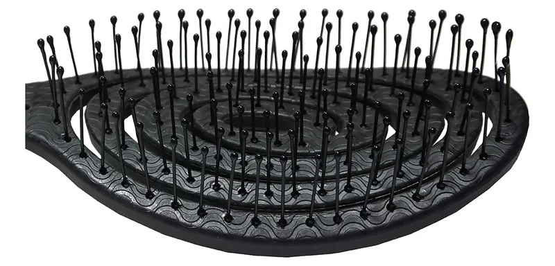 Detangling bio hair brush Black Подвижная био-расческа для волос черная