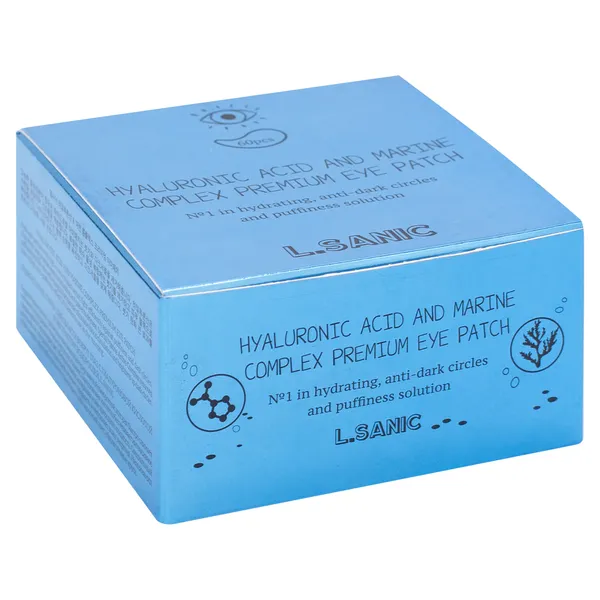Hyaluronic acid and marine complex premium eye patch Гидрогелевые патчи для области вокруг глаз с гиалуроновой кислотой и экстрактом водорослей