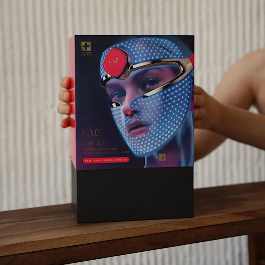 Ультралегкая LED-маска FAQ™ 201 с 3 типами LED-света для молодости вашей кожи