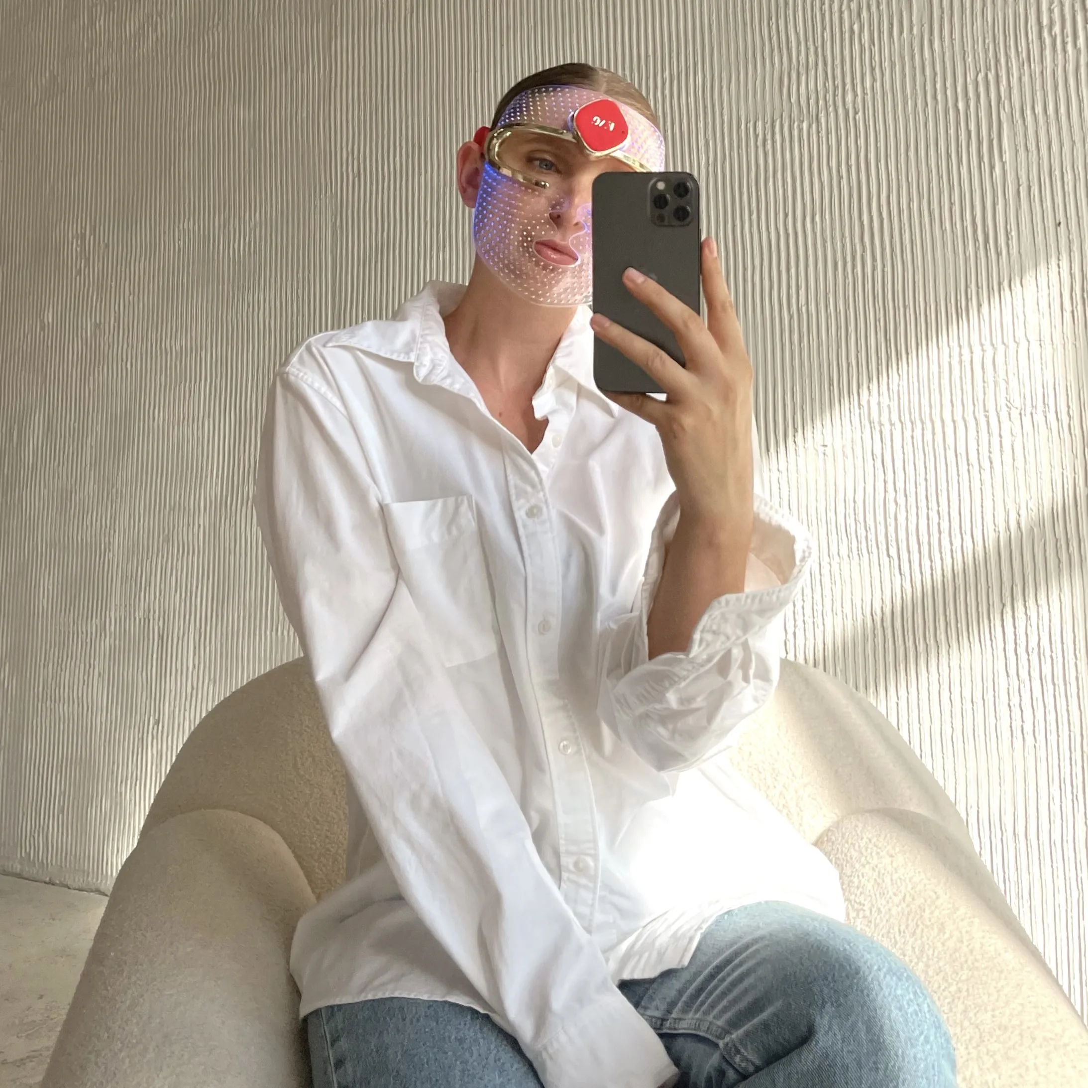 Ультралегкая LED-маска FAQ™ 201 с 3 типами LED-света для молодости вашей кожи