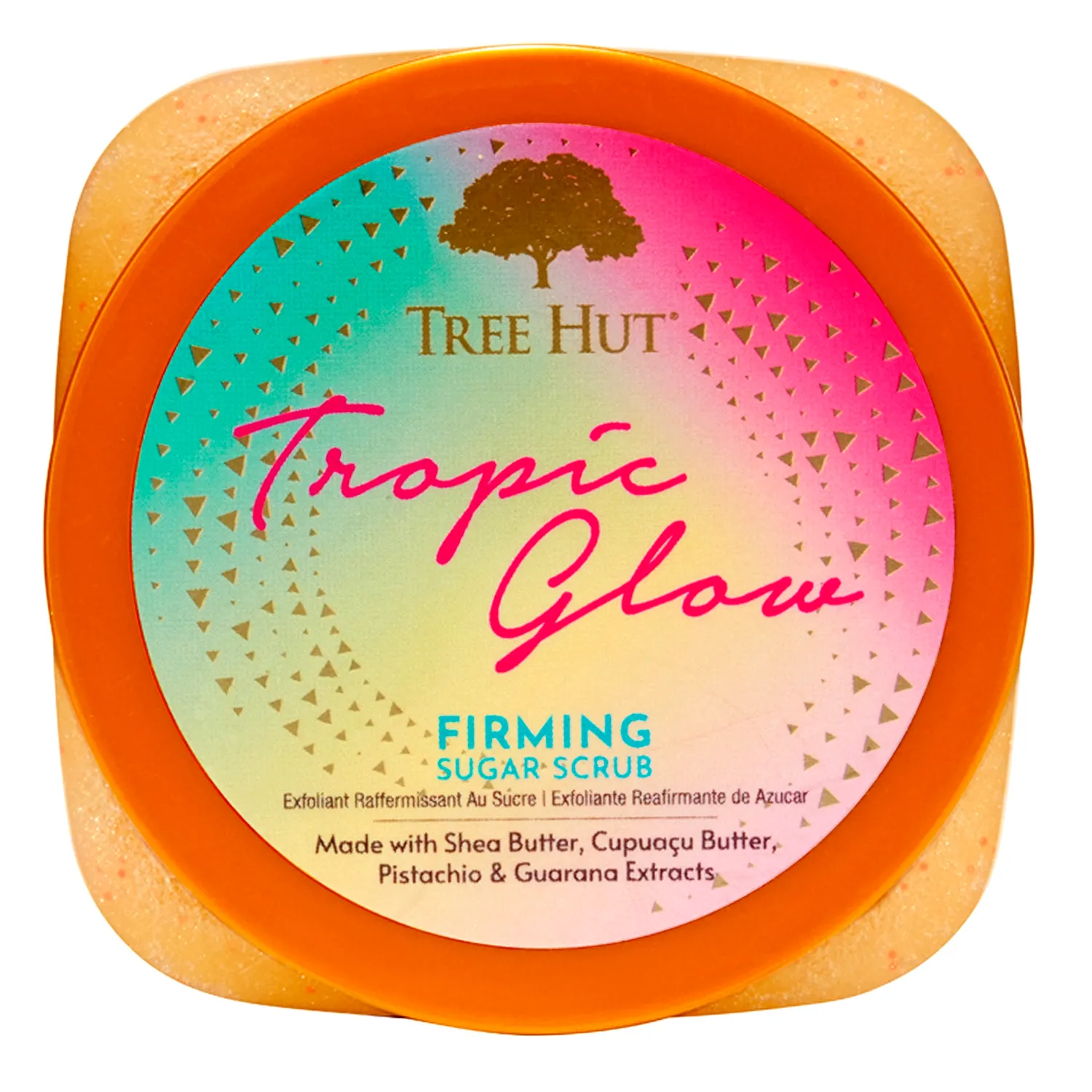 Tropic Glow Сахарный скраб для тела с шиммером с ароматом миндаля и сандала