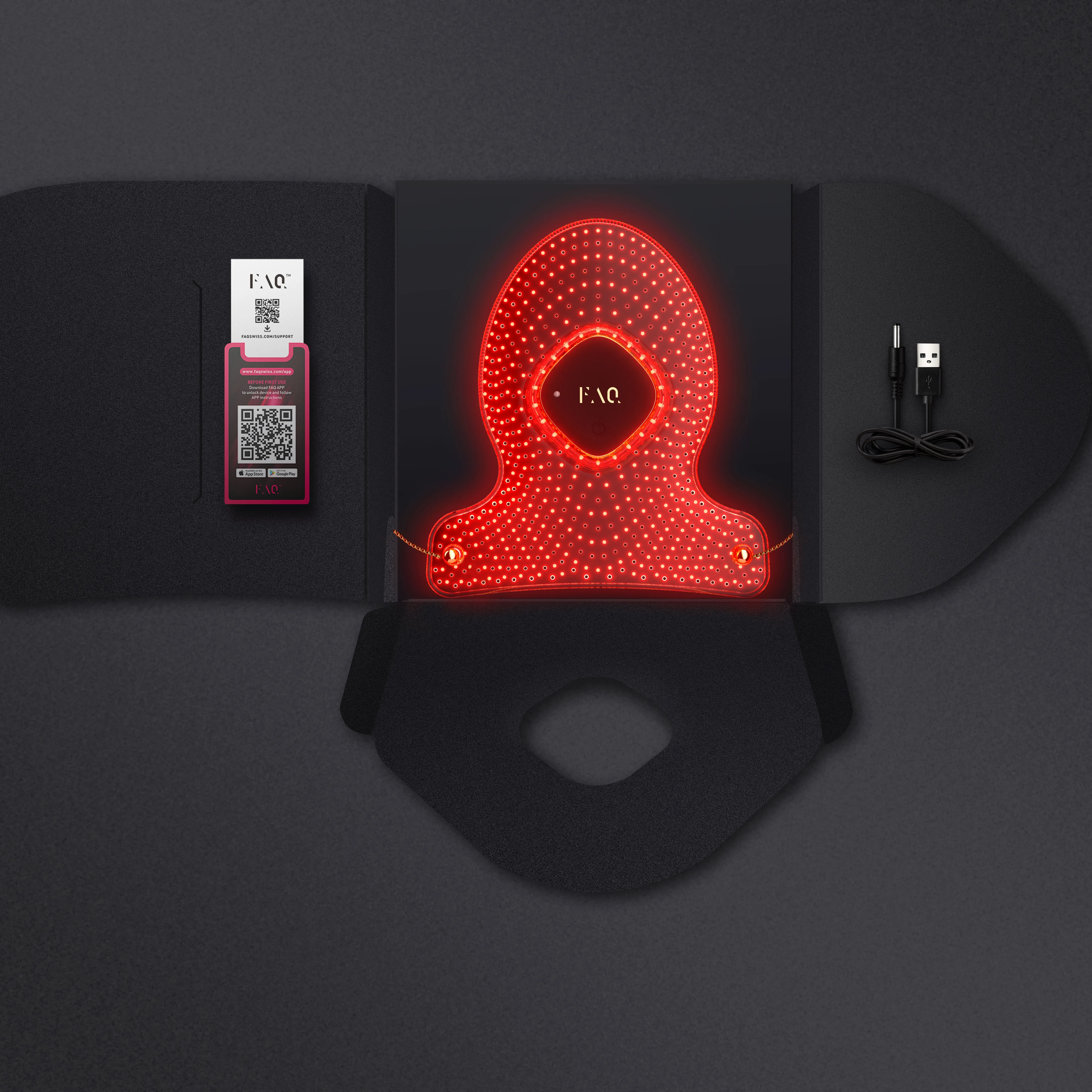 Ультралегкая LED-МАСКА FAQ™ 221 с 7 типами LED-света и ближним инфракрасным светом для молодости ваших рук