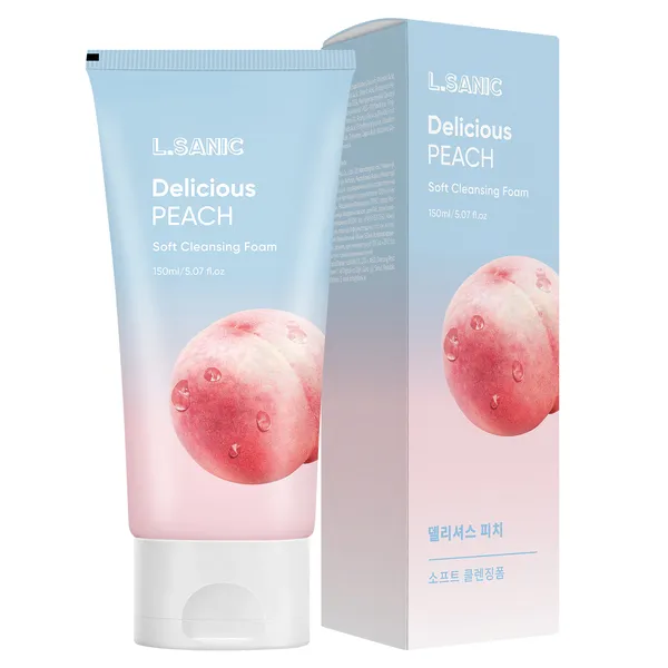 Пенка очищающая для умывания с экстрактом персика