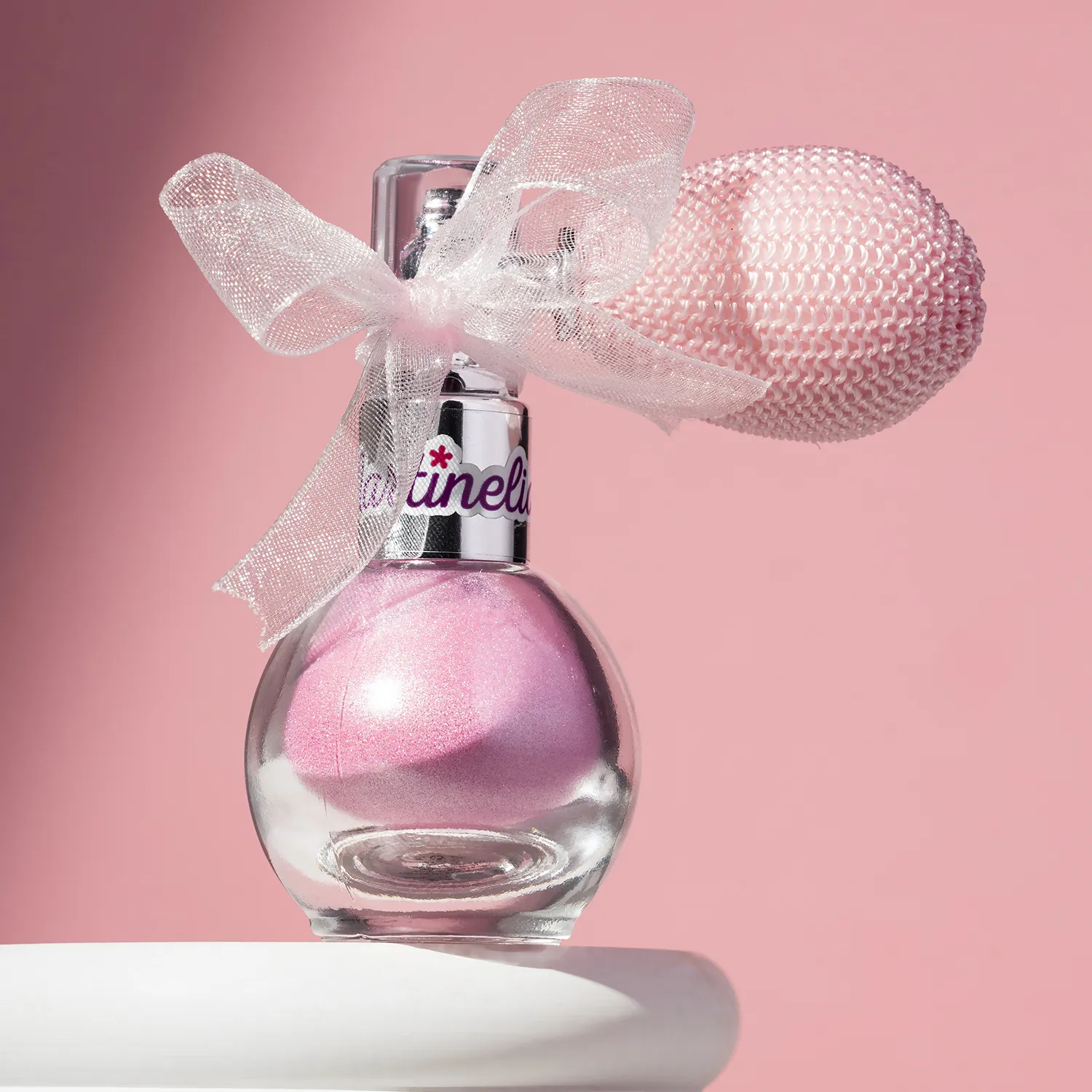 Мерцающий спрей для лица и тела розовый