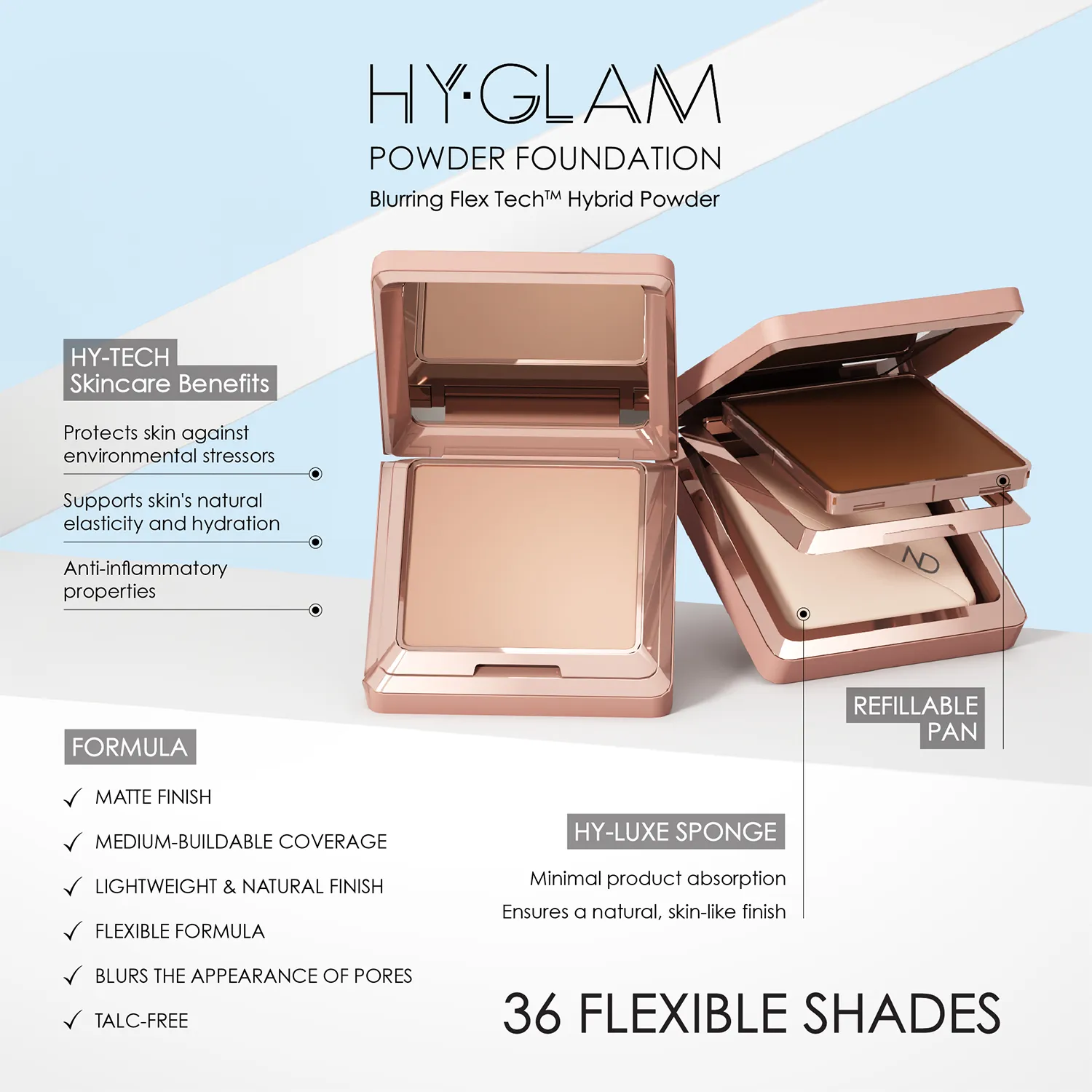 HY-GLAM POWDER FOUNDATION Компактная тональная основа