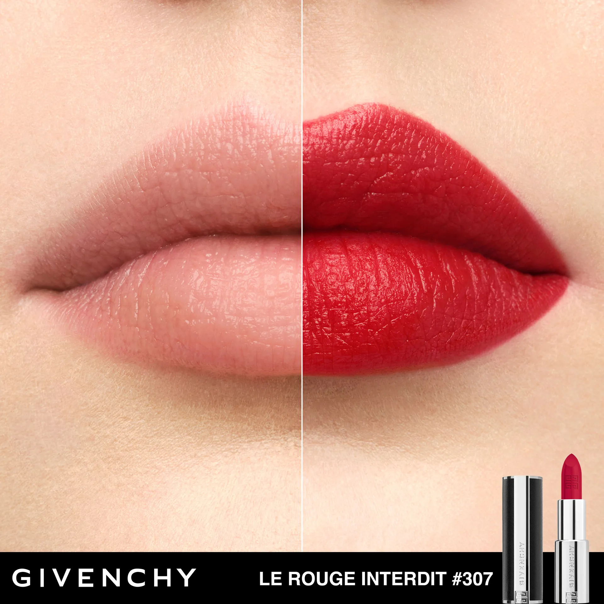 Le Rouge Interdit Intense Silk Сияющая полуматовая губная помада