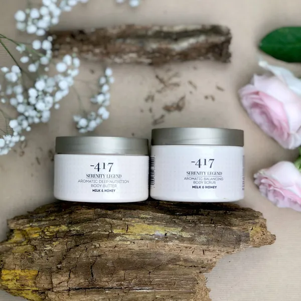 SERENITY LEGEND Скраб для тела с солью Мертвого моря молоко и мед