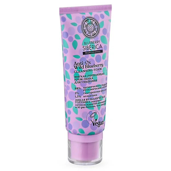 Blueberry Siberica Мягкая очищающая крем-пенка для умывания