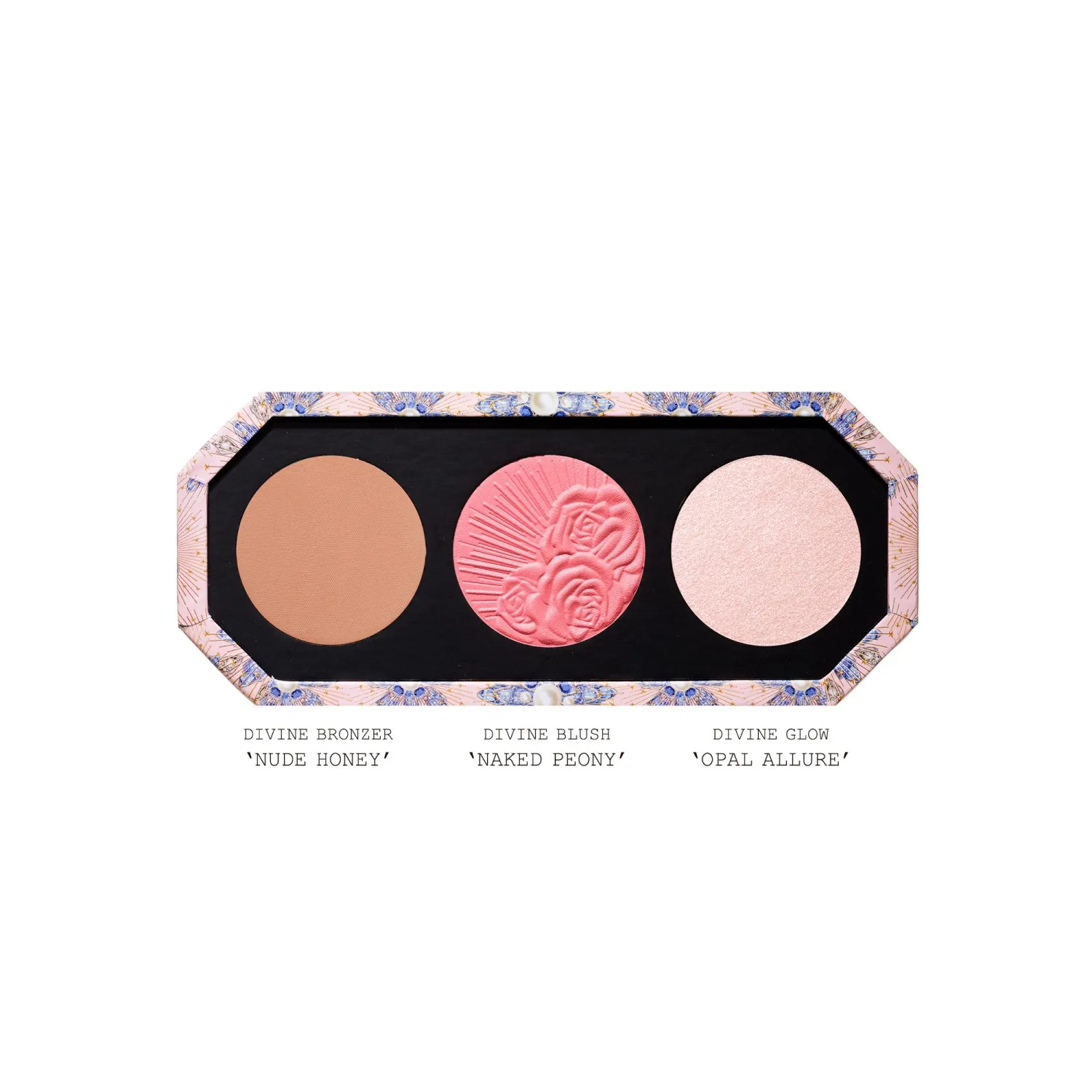 DIVINE BLUSH + BRONZE + GLOW TRIO Палетка для лица