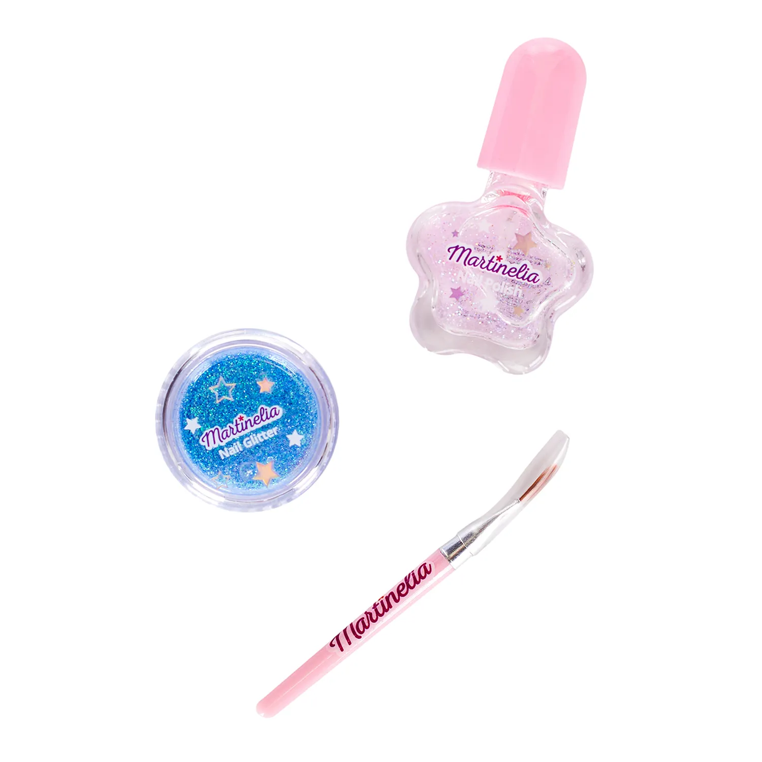 Набор для ногтей с кисточкой звёздный блеск