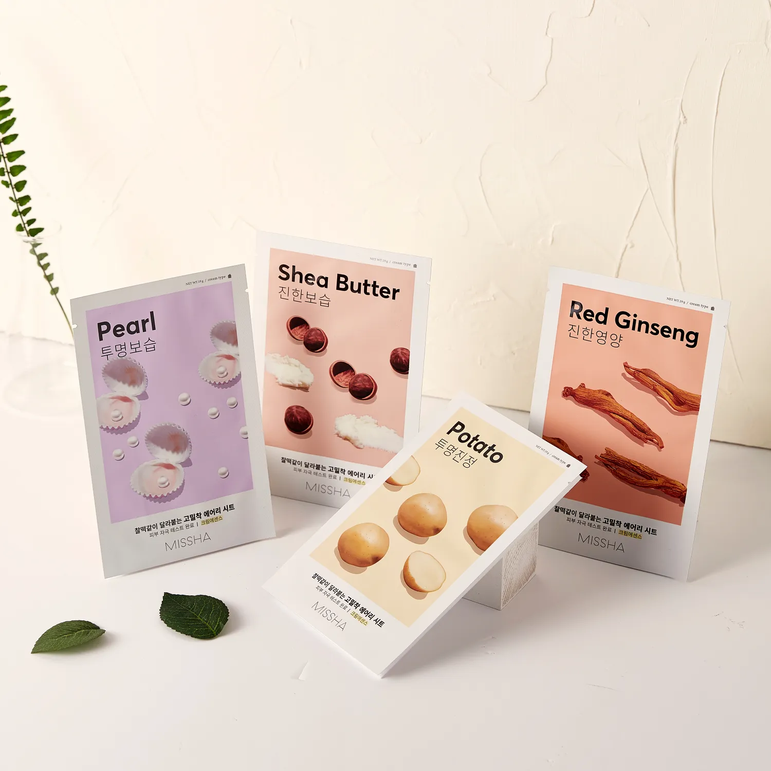 Airy Fit Маска тканевая с экстрактом жемчуга придающая сияние тусклой коже