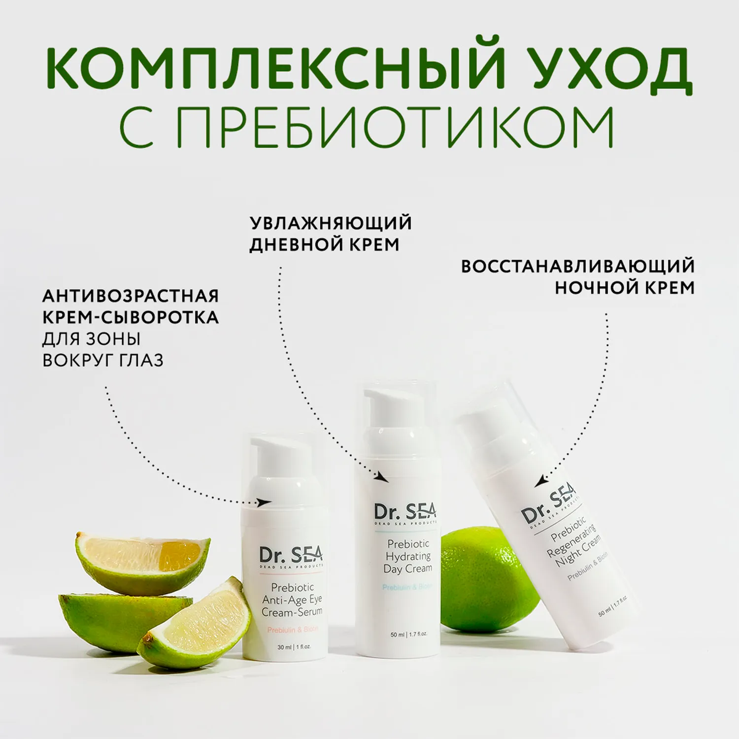 Антивозрастная крем-сыворотка для области вокруг глаз с пребиотиком