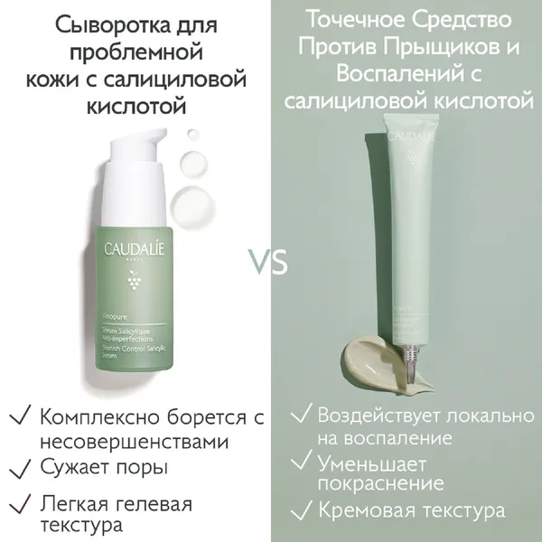 VINOPURE Точечное средство против прыщиков и воспалений с салициловой кислотой