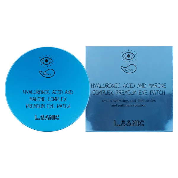 Hyaluronic acid and marine complex premium eye patch Гидрогелевые патчи для области вокруг глаз с гиалуроновой кислотой и экстрактом водорослей