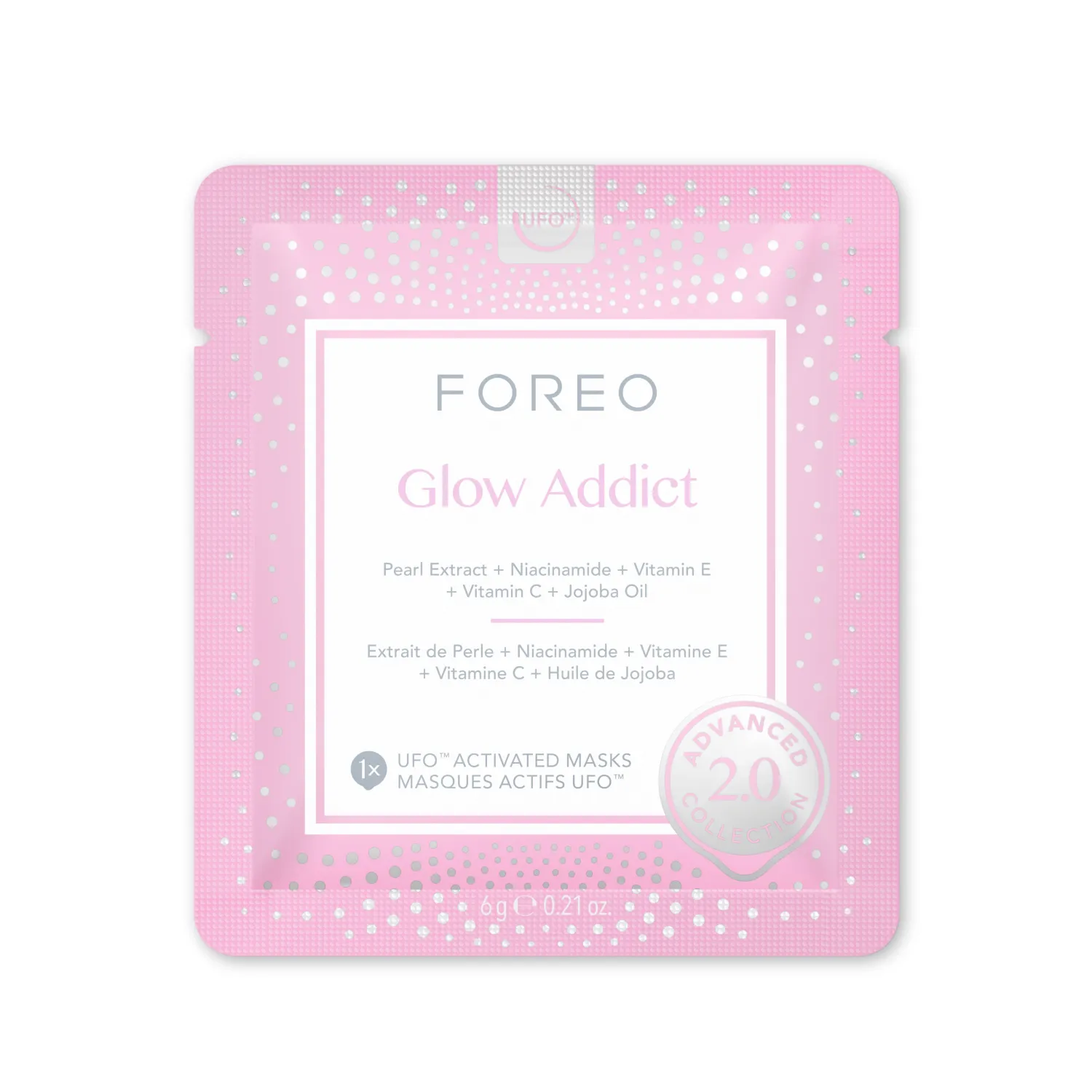 GLOW ADDICT 2.0 Маска для усиленного сияния кожи лица для UFO