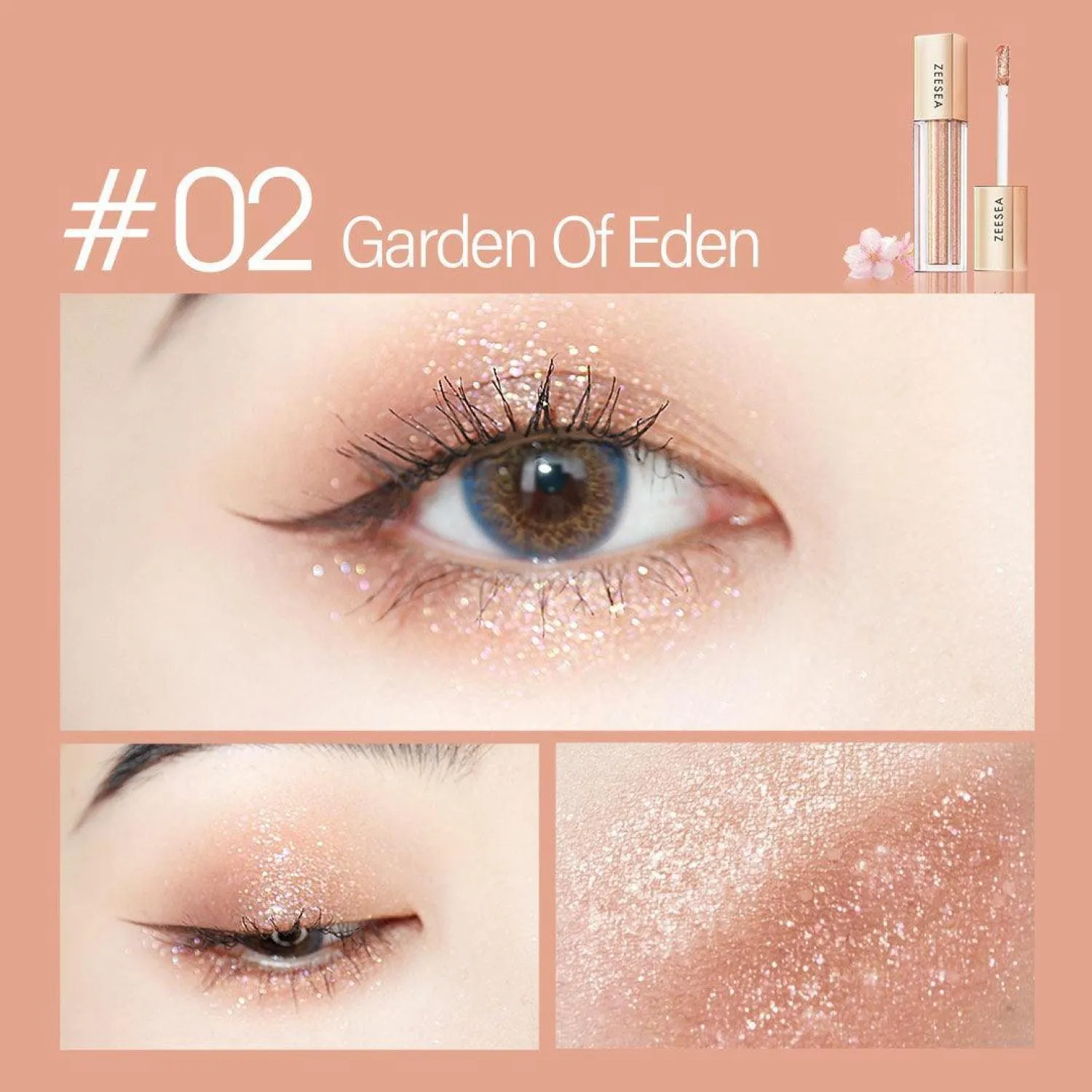 GLITTER LIQUID EYE SHADOW Тени для век кремовые