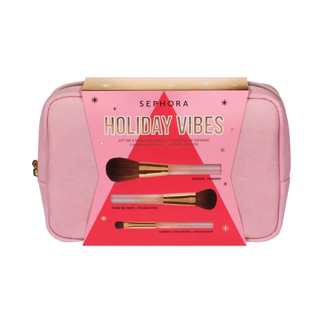 Набор для макияжа с мини-кисточкой в косметичке