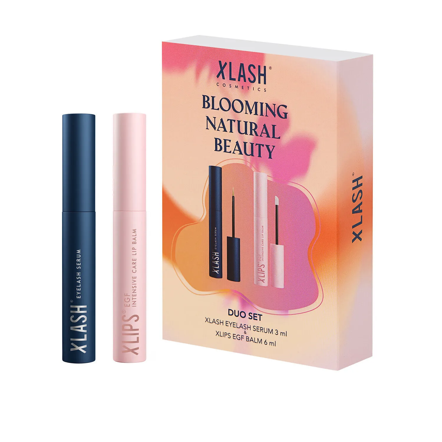 BLOOMING Набор-дуэт: сыворотка для роста ресниц и EGF бальзам для губ
