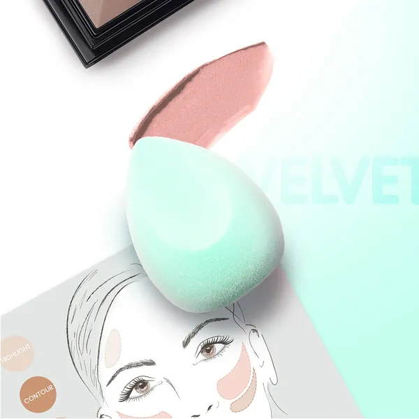 Microfiber Velvet Sponge Tiffany Вельветовый косметический спонж для макияжа тиффани