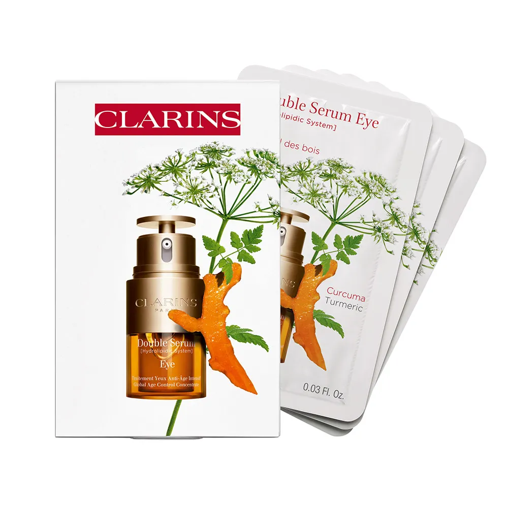 CLARINS Комплексная  двойная сыворотка для кожи вокруг глаз Double Serum Eye 3х0,9мл