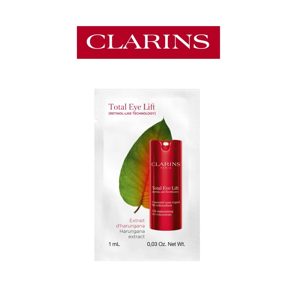 CLARINS Total Eye Lift Карта с сэмплом: Лифтинг-концентрат для кожи вокруг глаз с восстанавливающим действием 1мл CLARINS Total Eye Lift Карта с сэмплом: Лифтинг-концентрат для кожи вокруг глаз с восстанавливающим действием 1мл