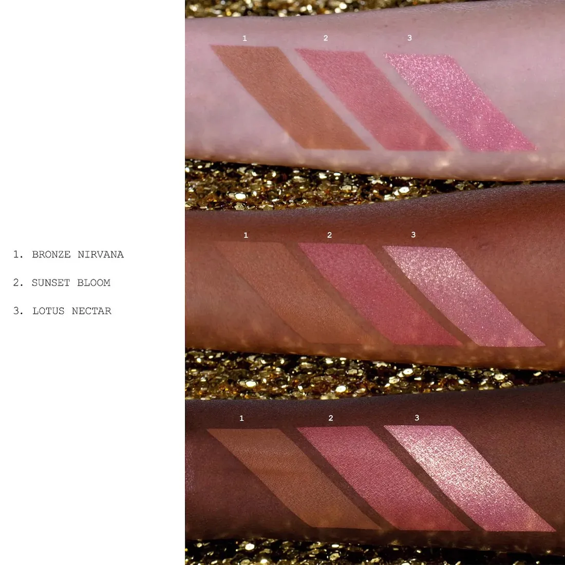 DIVINE BLUSH + BRONZE + GLOW TRIO Палетка для лица