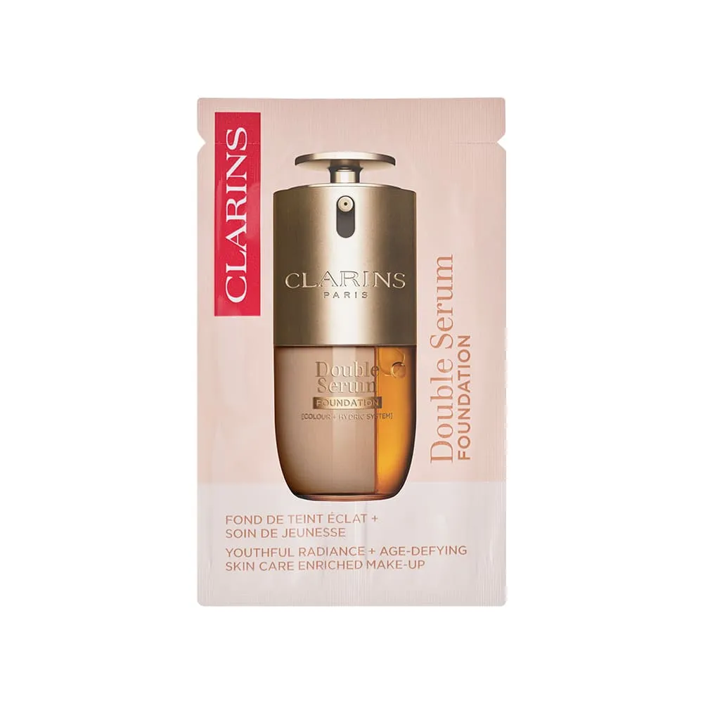 Антивозрастной тональный крем для сияния и ухода за кожей лица CLARINS Double Serum Foundation тон L4N 0,9мл