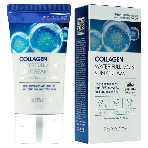 Увлажняющий солнцезащитный крем с коллагеном SPF50+/PA++++