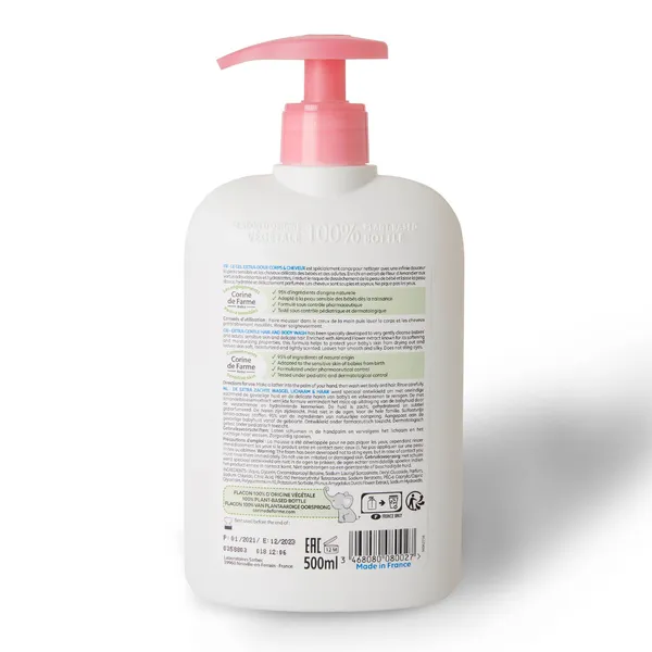 HAIR & BODY WASH EXTRA-GENTLE Детский гель смягчающий очищающий для тела и волос с миндалем