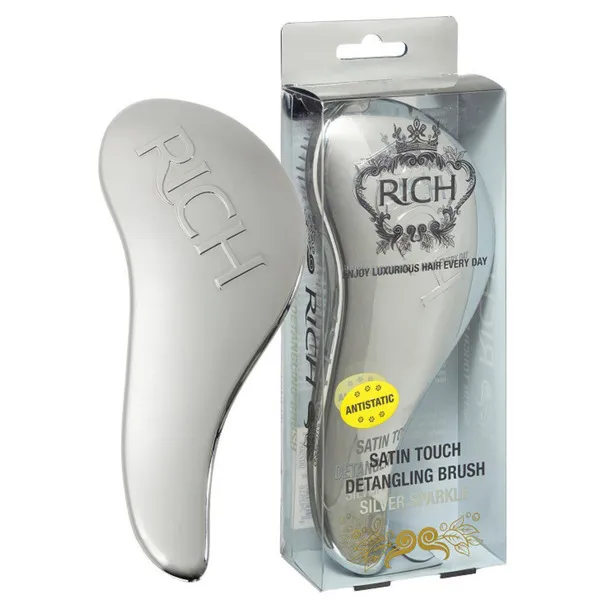 Satin Touch Detangling Brush Silver Sparkle Щетка для волос серебряная