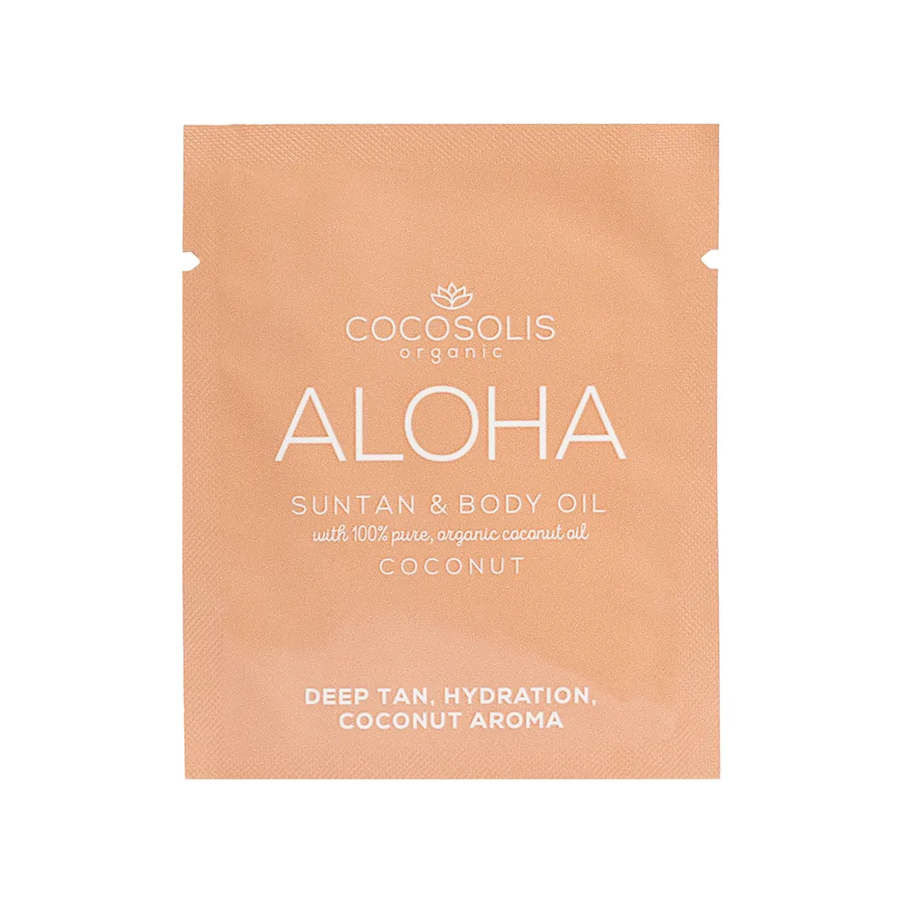  Масло для загара с ароматом кокоса ALOHA SUNTAN & BODY OIL, 2 мл.