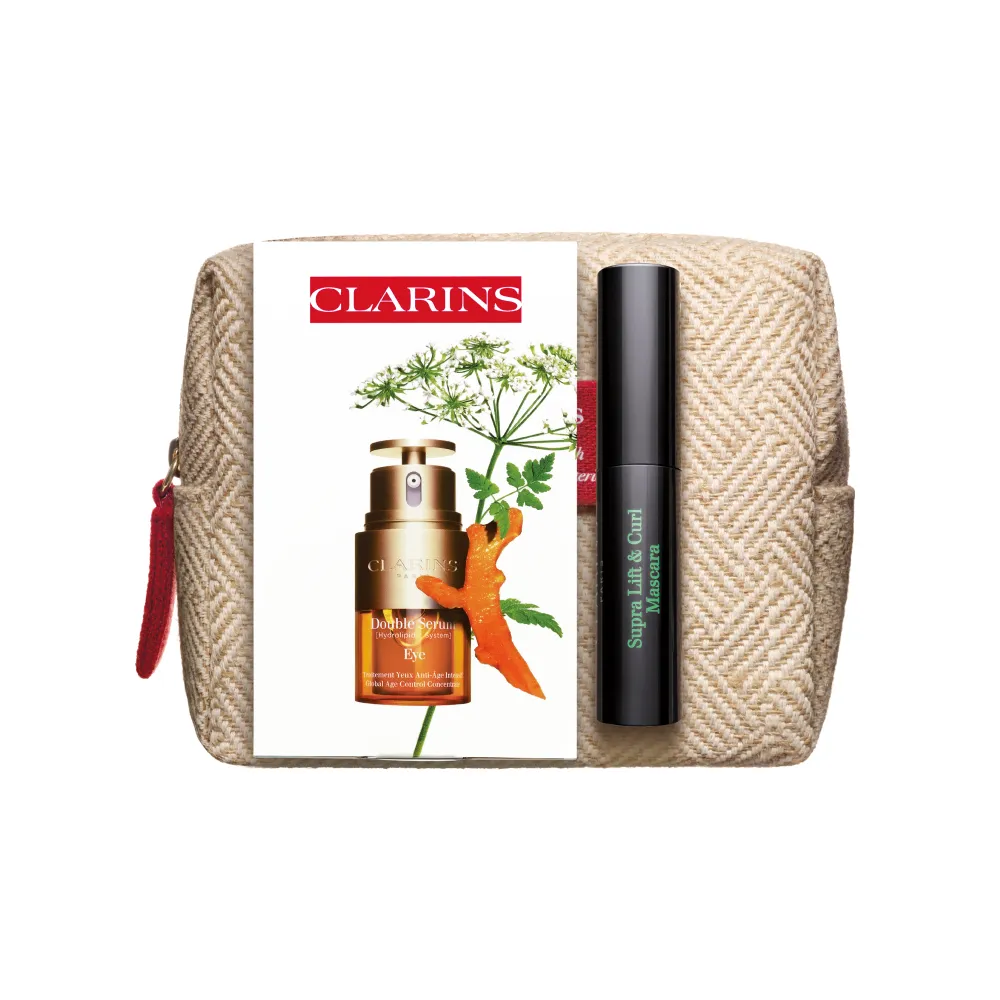 CLARINS Набор в косметичке c тушью и сывороткой