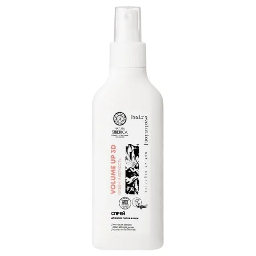 NATURA SIBERICA Спрей с эффектом термозащиты для всех типов волос VOLUME UP 3D Объём и лёгкость