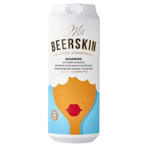 BEERSKIN Шампунь для нормальных и склонных к жирности волос с пивными экстрактами, увлажняющий