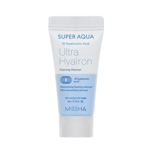 Пенка для умывания и снятия макияжа Super Aqua Ultra Hyalron Foaming Cleanser в подарок от MISSHA