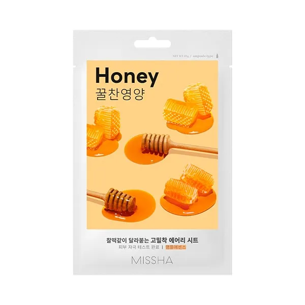 Питательная маска для лица с экстрактом меда для огрубевшей сухой кожи Airy Fit Sheet Mask Honey в подарок от MISSHA