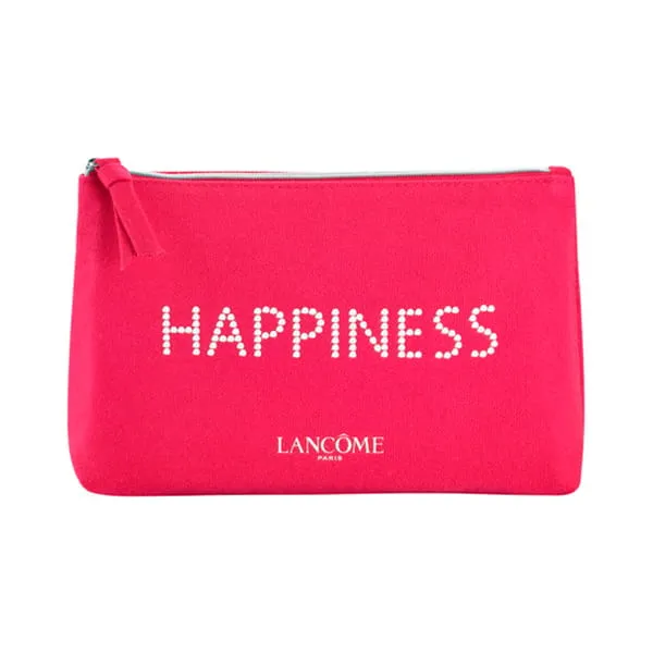Фирменная розовая косметичка в подарок от LANCOME